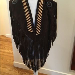 Cripple Creek Native American Western Fringed  shawl